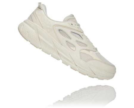 Hoka Clifton Leather Road - Tenis Caminhada Mulher Tofu / Tofu | PT-rzBCGth